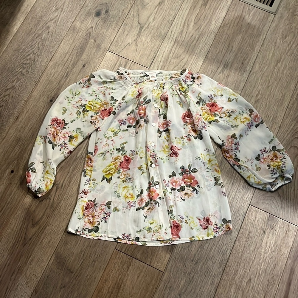 Sundance Floral Blouse - White, Pink, Yellow
